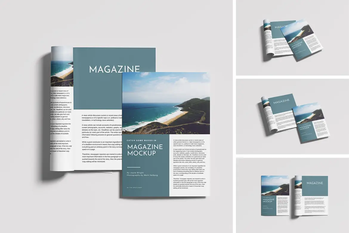 高端杂志样机PSD模板 Magazine Mockup