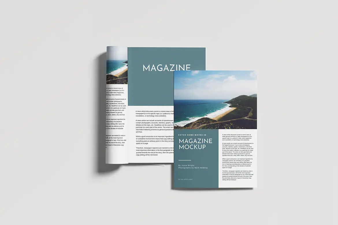 高端杂志样机PSD模板 Magazine Mockup