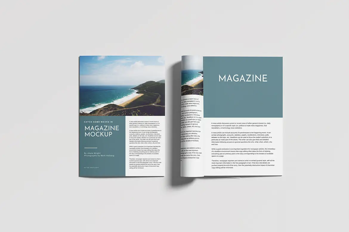 高端杂志样机PSD模板 Magazine Mockup