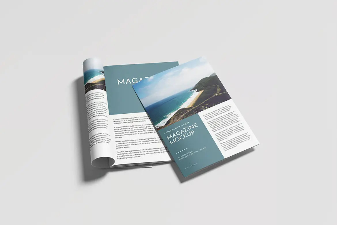 高端杂志样机PSD模板 Magazine Mockup