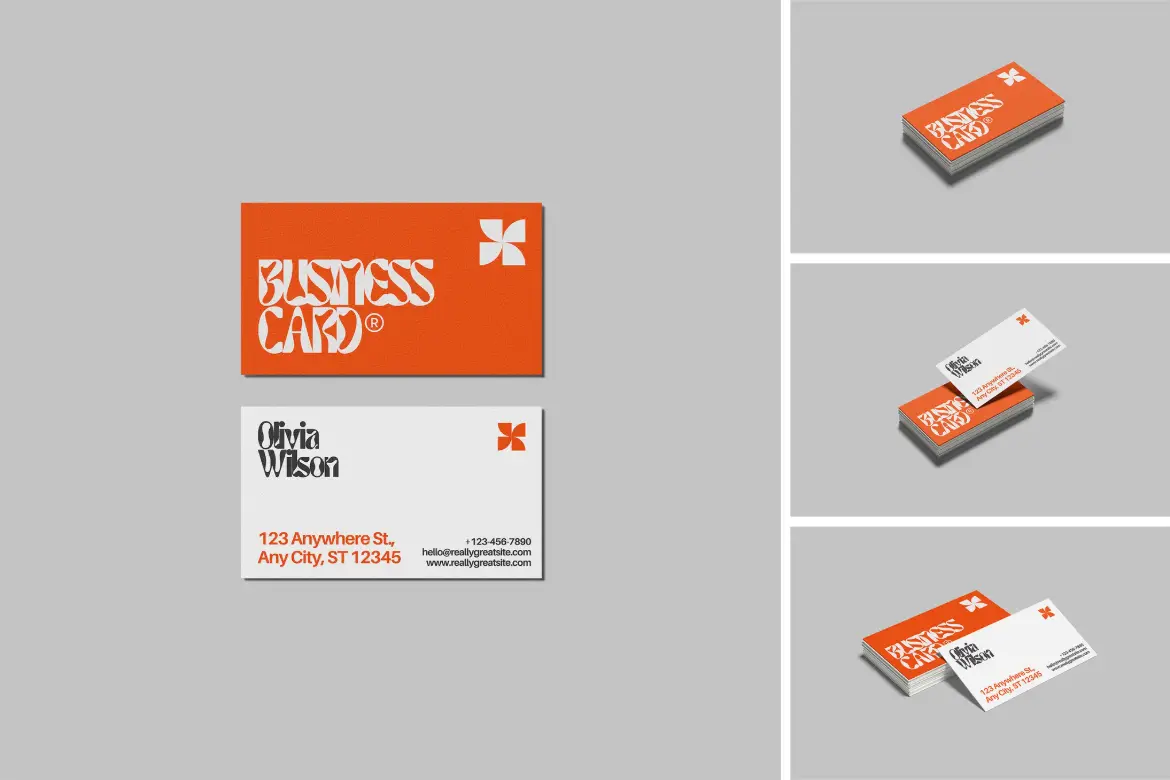 品牌名片样机PSD模板 Business Card Mockup for Branding
