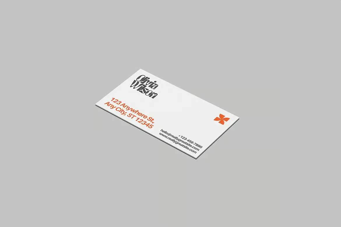 品牌名片样机PSD模板 Business Card Mockup for Branding
