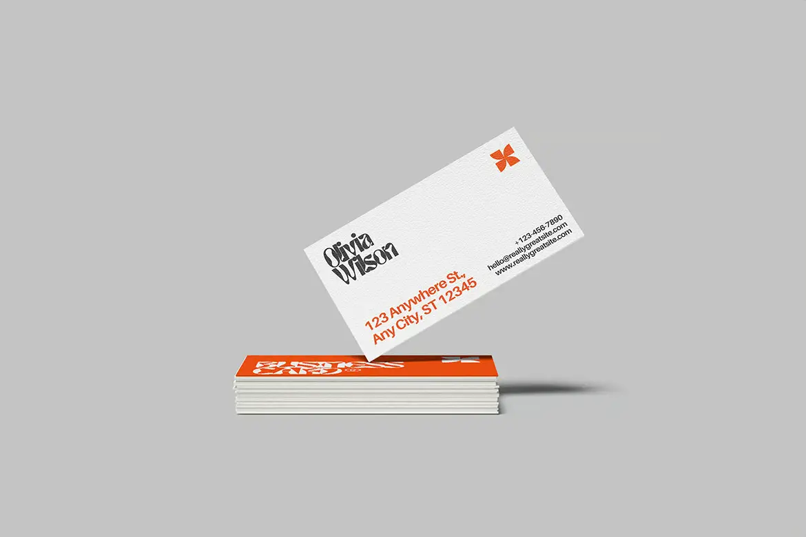 品牌名片样机PSD模板 Business Card Mockup for Branding