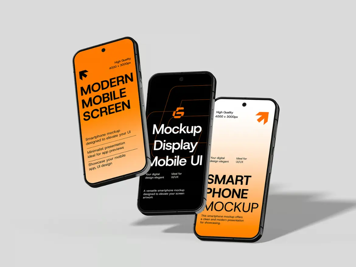 智能手机UI界面样机PSD模板 Smartphone Mockup