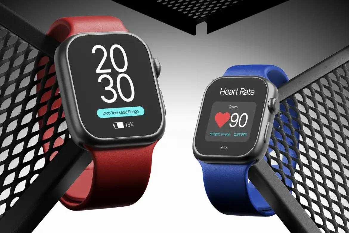 智能手表样机PSD模板 Smart Watch Mockup