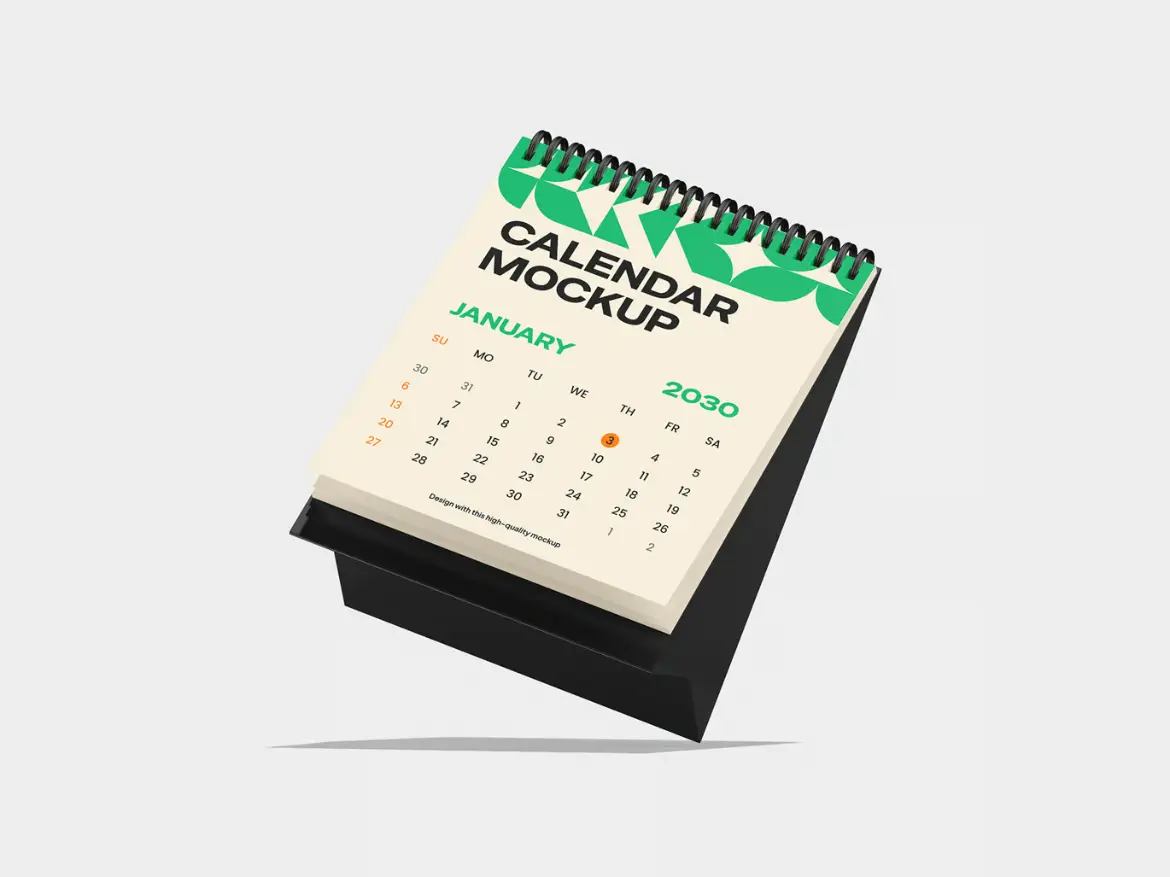 企业日历台历样机PSD模板 Calendar Mockup