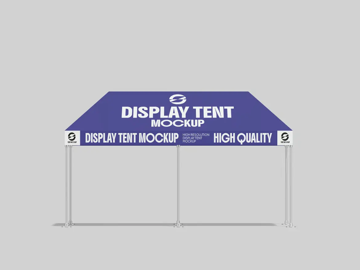 展示帐篷遮阳棚样机PSD模板 Display Tent Mockup