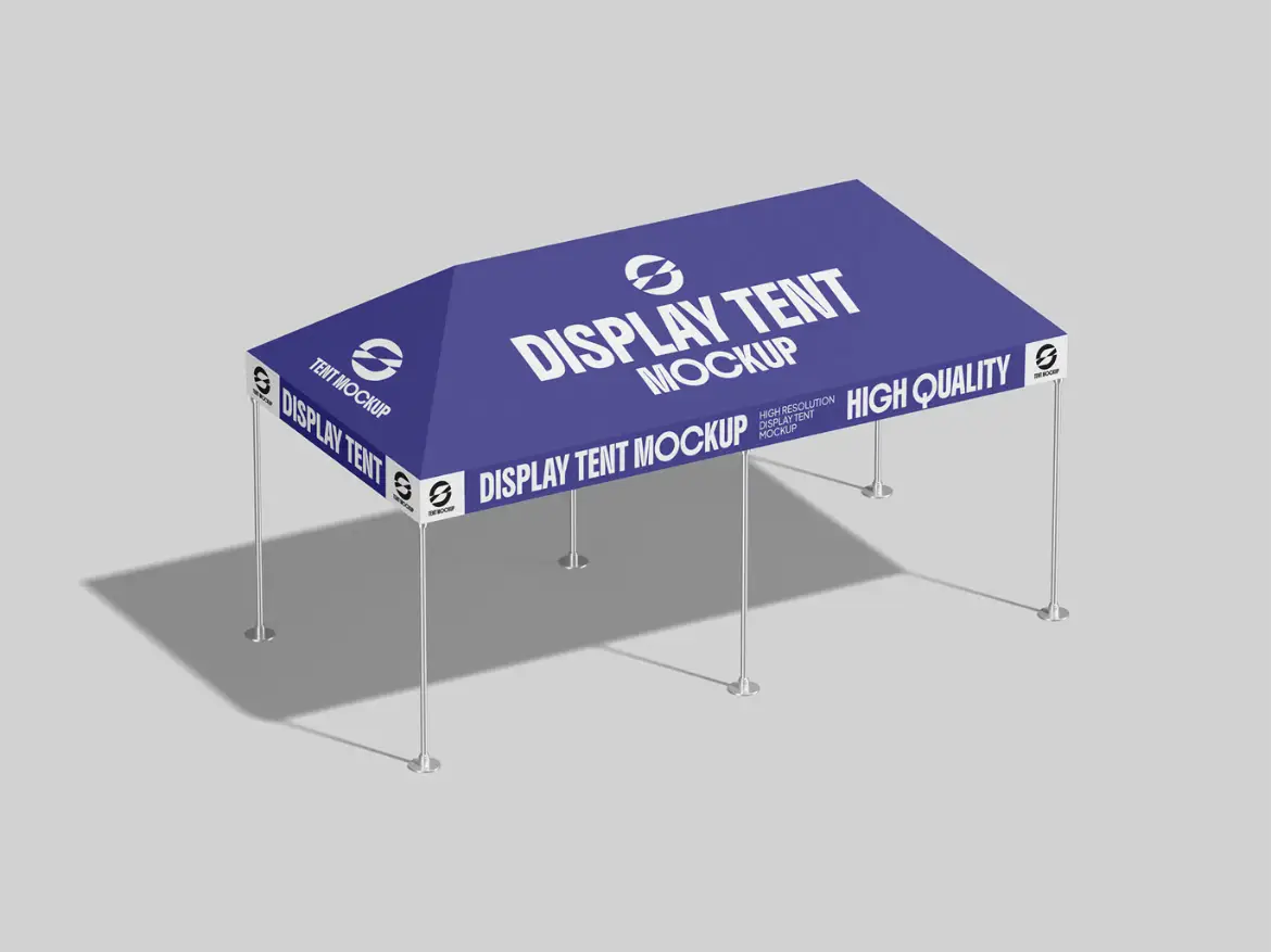 展示帐篷遮阳棚样机PSD模板 Display Tent Mockup