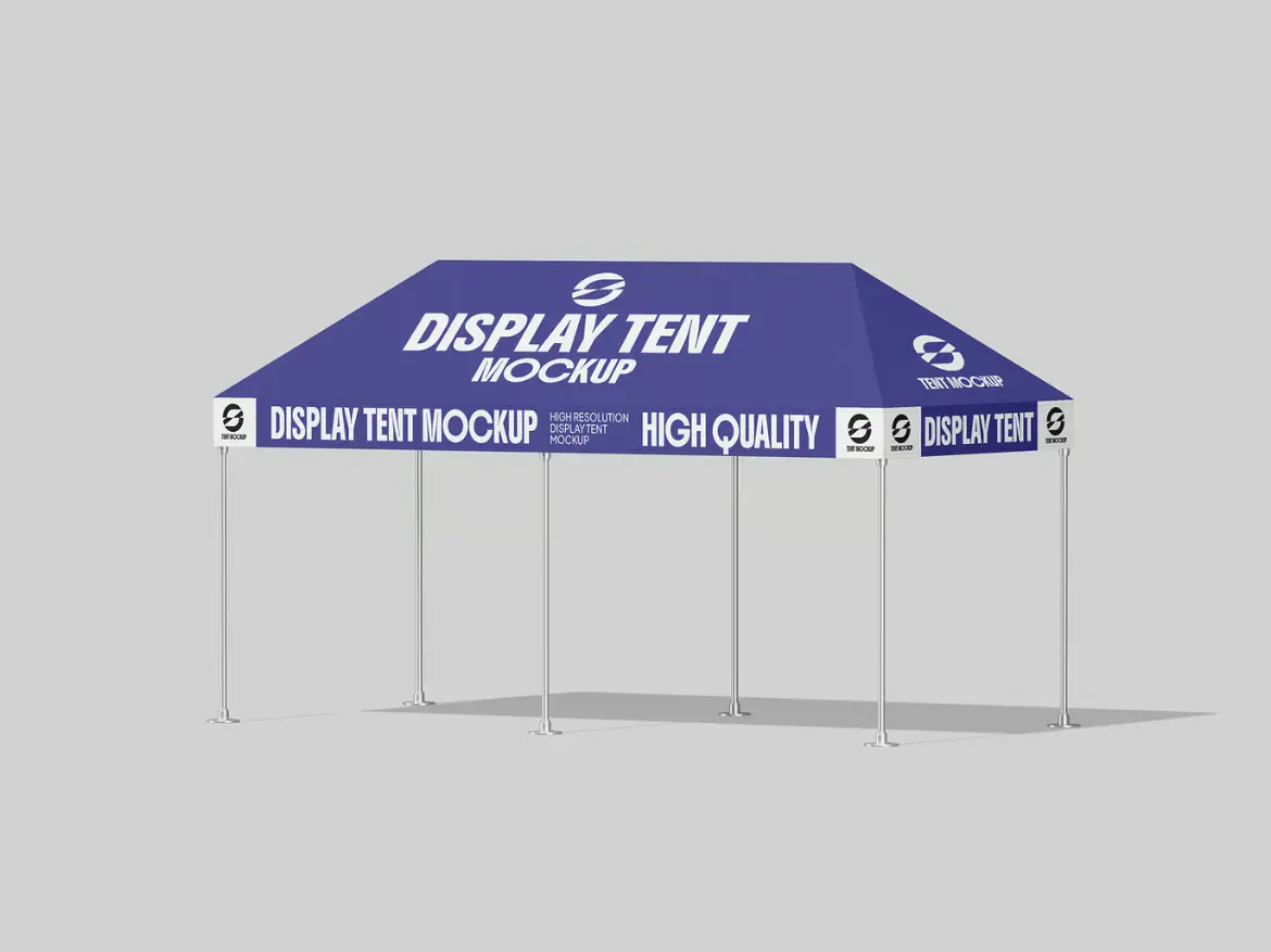 展示帐篷遮阳棚样机PSD模板 Display Tent Mockup