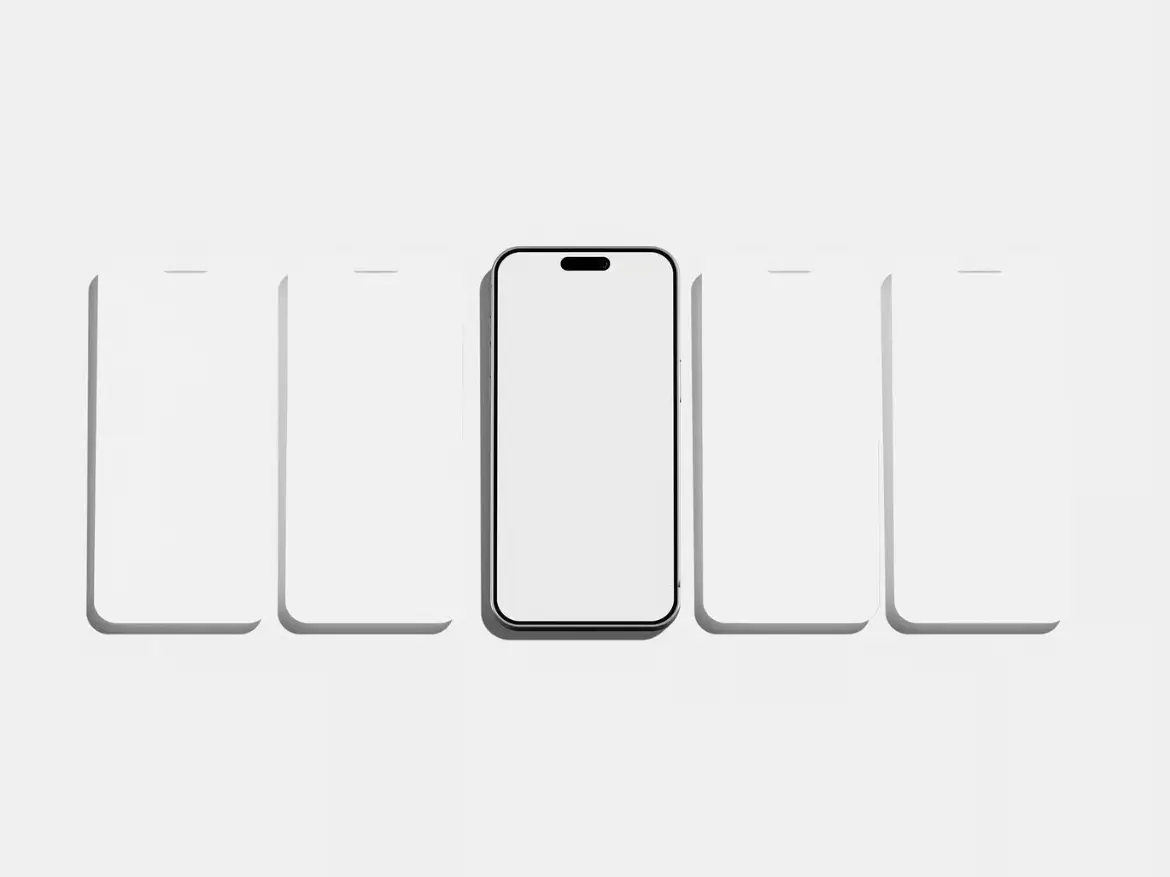 %title插图%num 智能手机屏幕演示样机PSD模板 Phone Screen Presentation Mockup