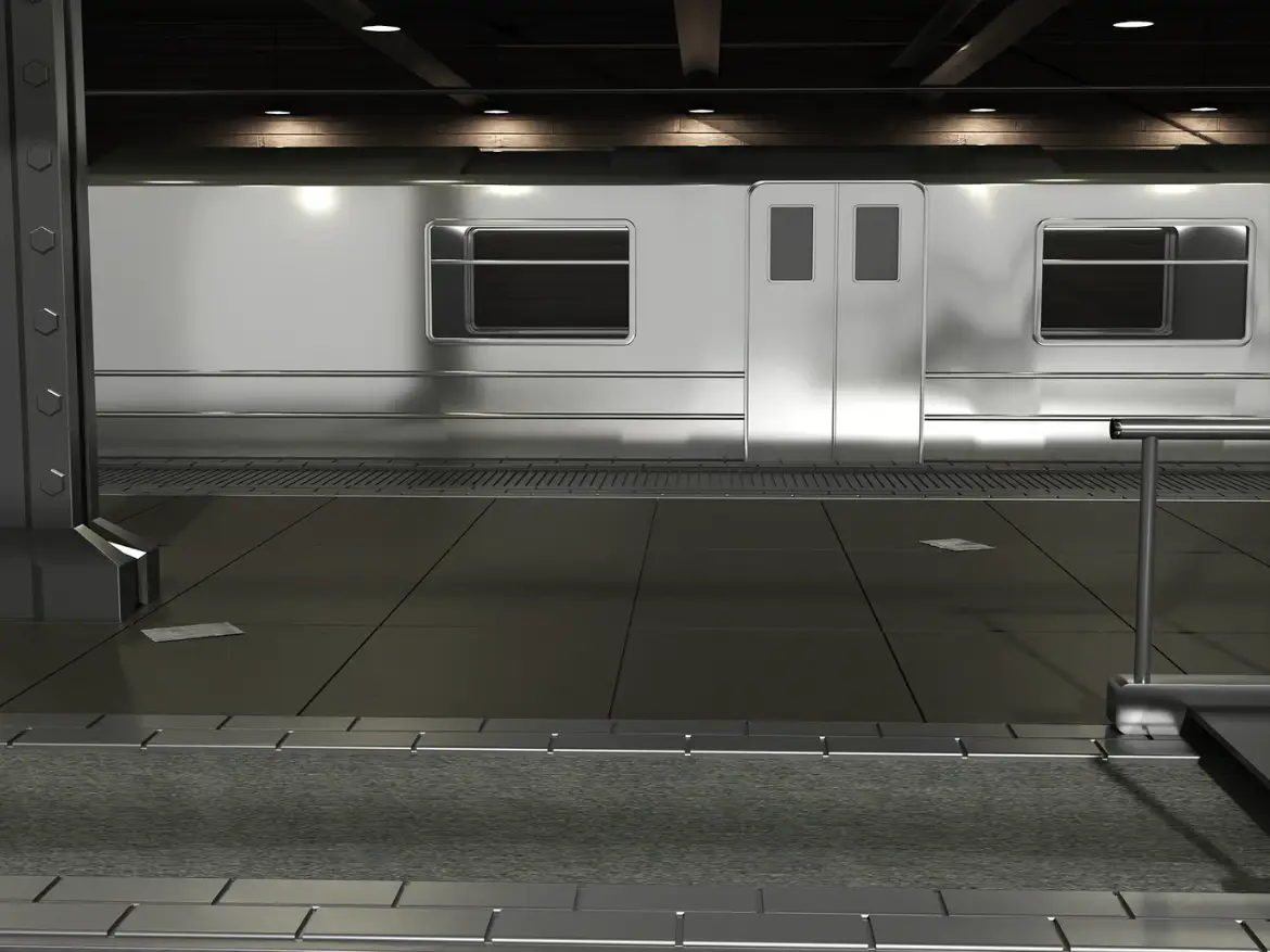 地铁列车广告样机PSD模板 Subway Train Mockup