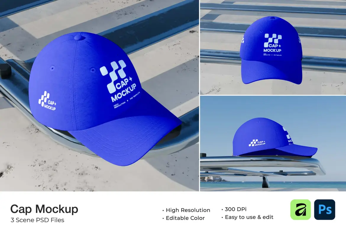 帽子模型样机PSD模板 Cap Mockup