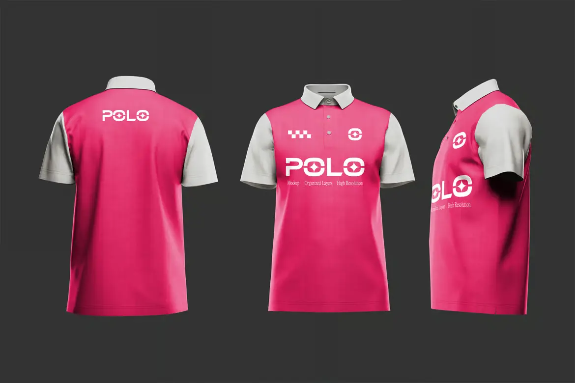 %title插图%num Polo衫服装样机PSD模板 Polo Shirt Mockup