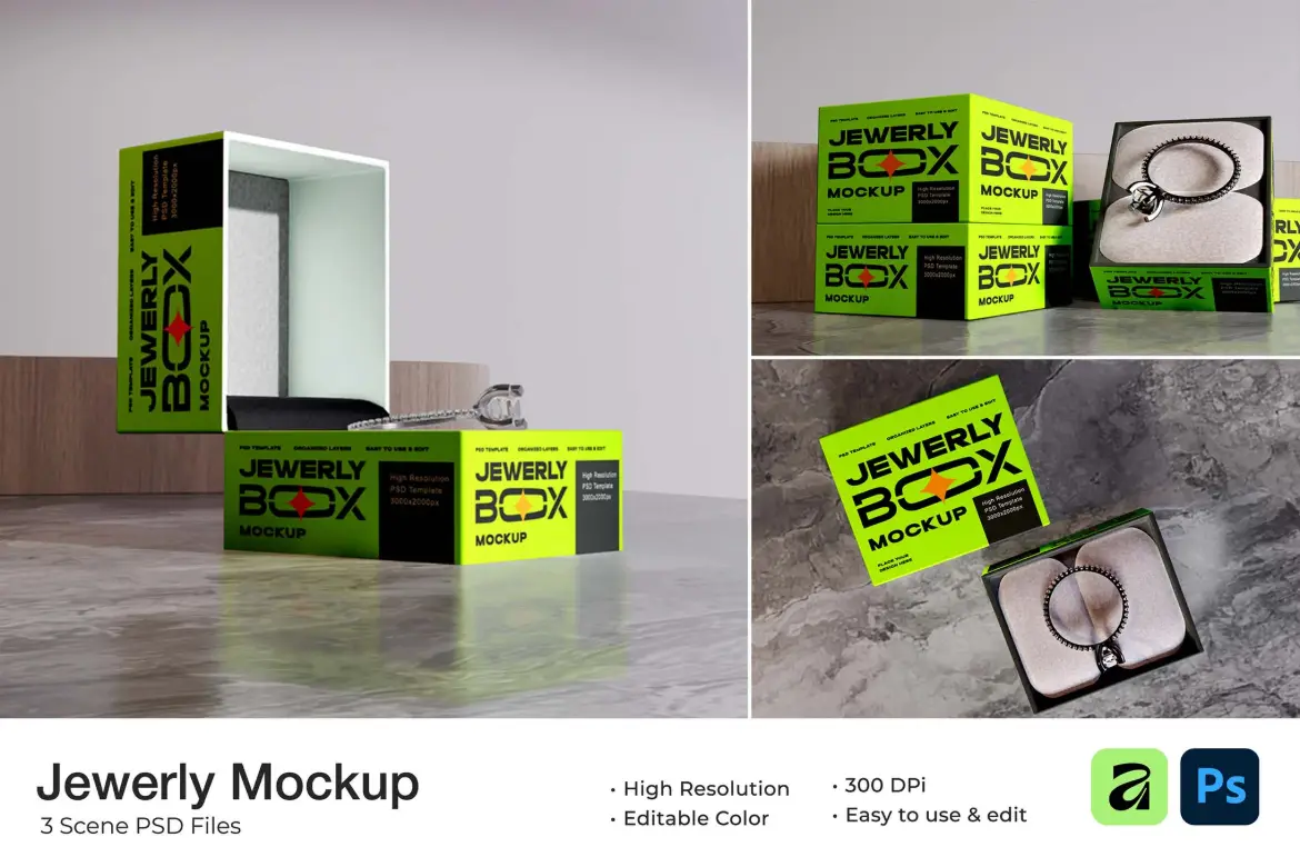 珠宝首饰样机PSD模板 Jewerly Mockup