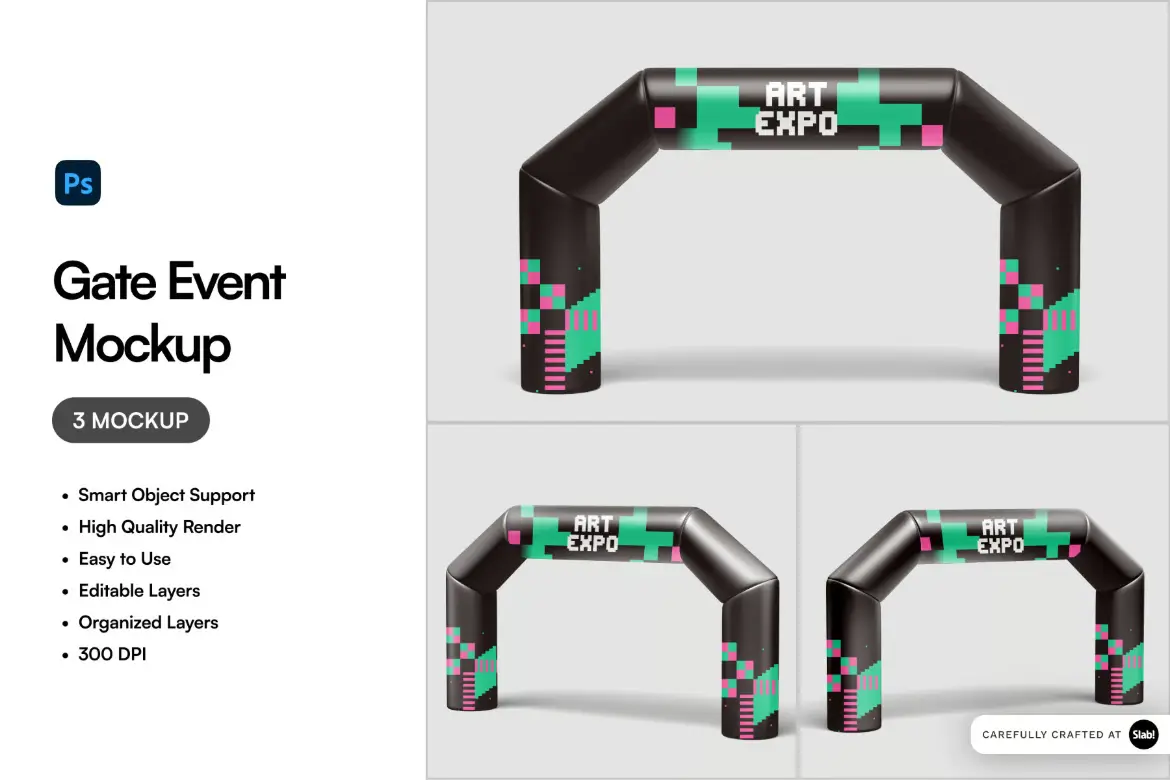 活动拱门/入口门模型PSD样机 Gate Event Mockup