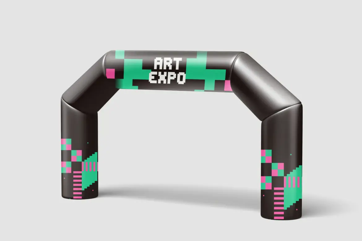 %title插图%num 活动拱门/入口门模型PSD样机 Gate Event Mockup