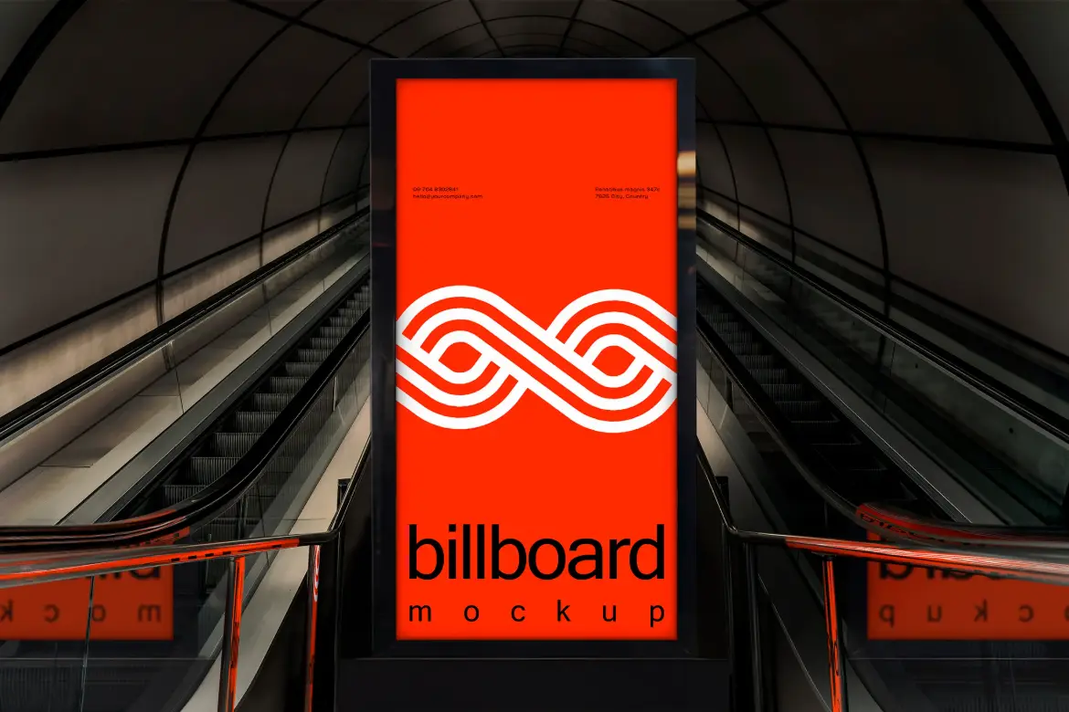 公告牌屏幕样机PSD模板 Billboard Screen Mockup