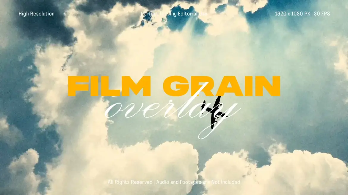 胶片颗粒叠加特效AE包 Film Grain Overlay Pack for After Effects