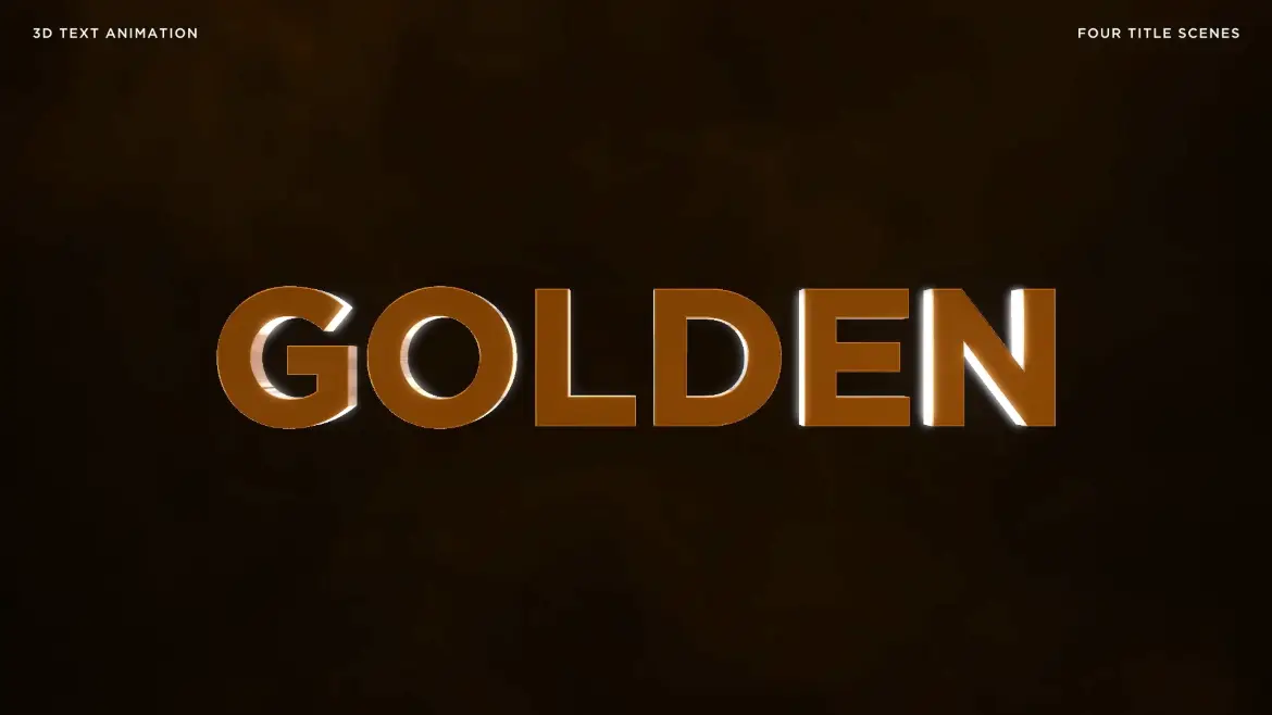 3D立体文字动画AE模板 3D Text Animation