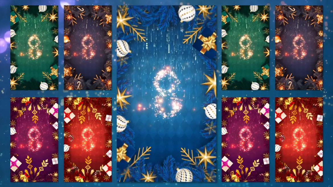 圣诞节主题转场AE模板 New Year Story