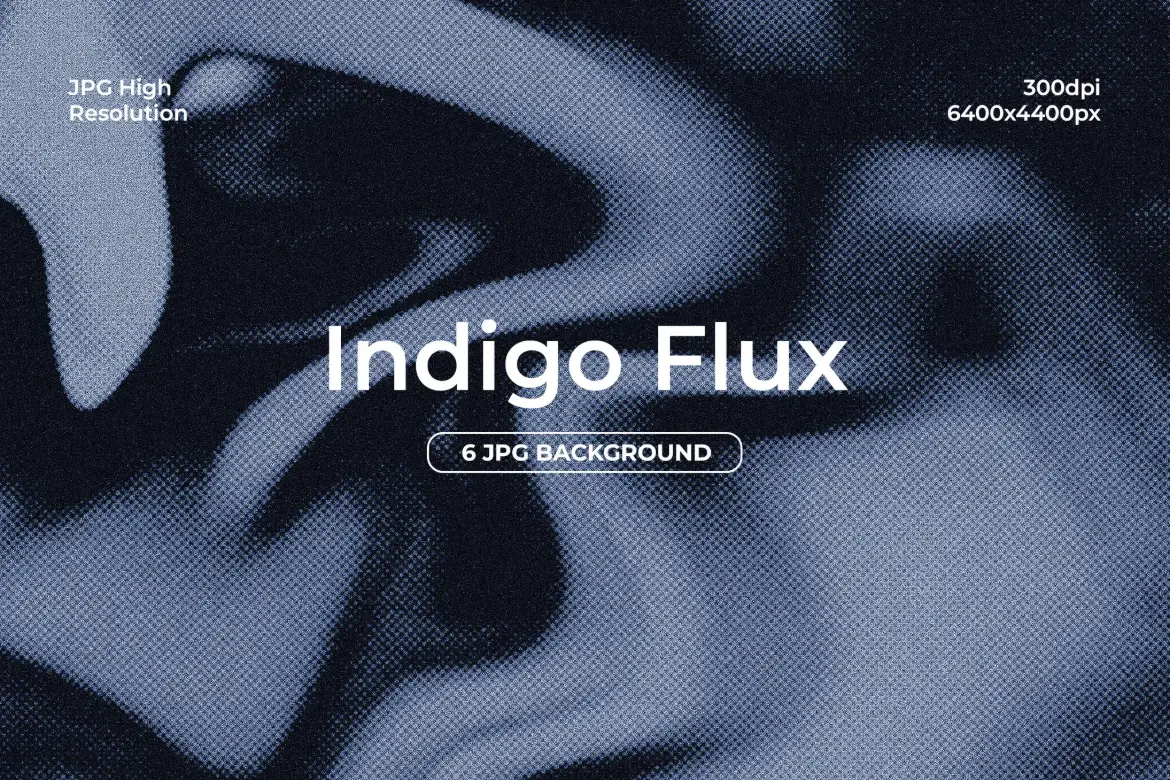 6款靛蓝半色调抽象纹理背景图