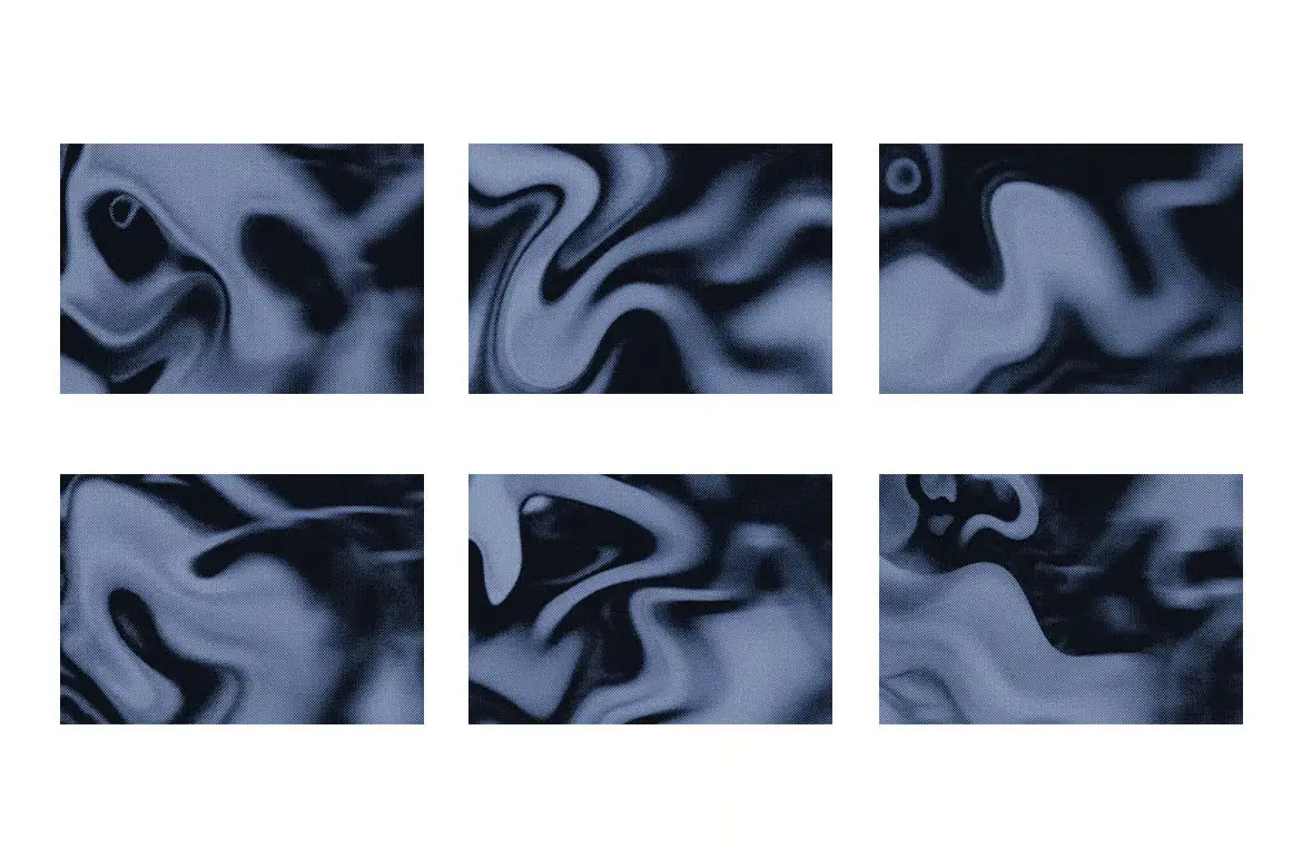 6款靛蓝半色调抽象纹理背景图