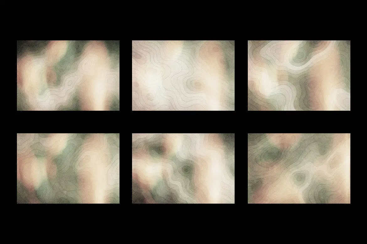 6款褪色浮雕地形半色调纹理背景图