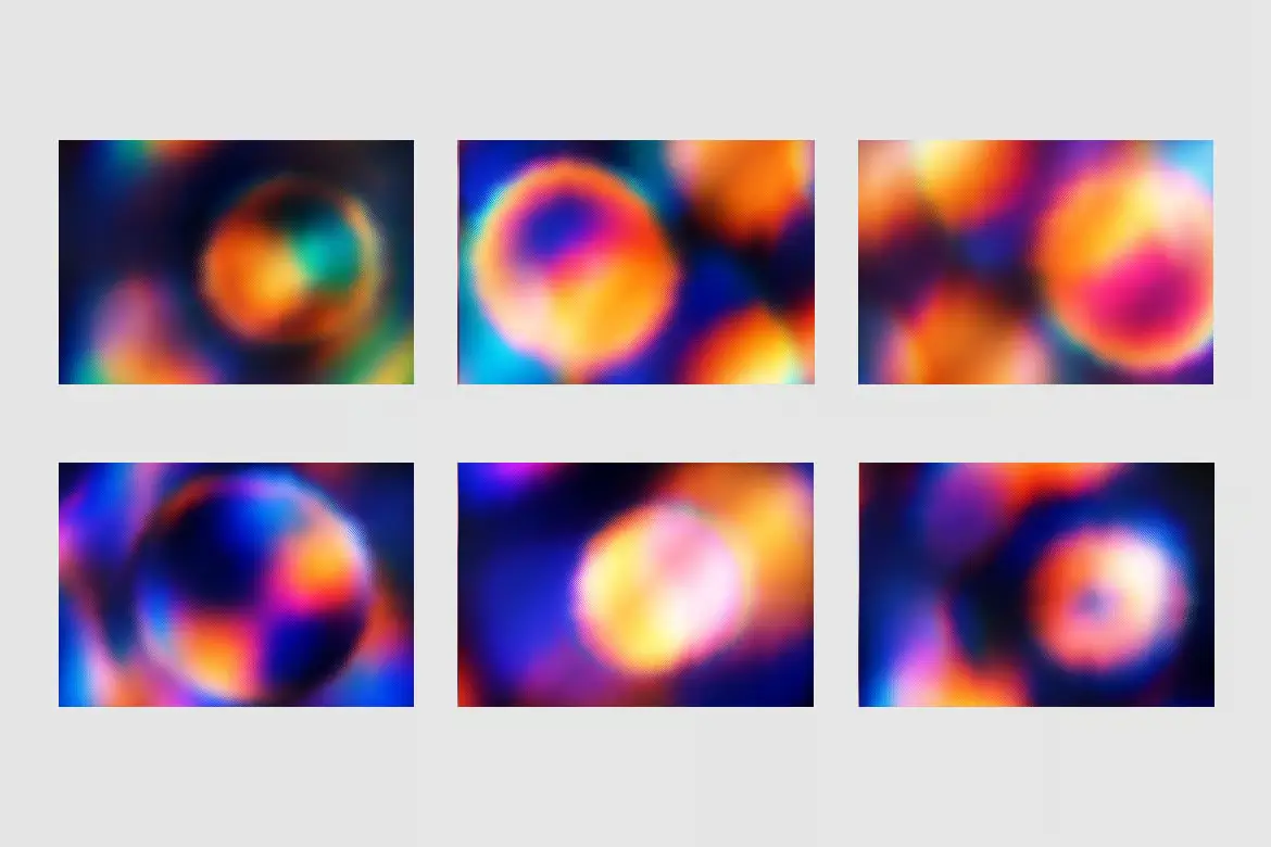 6款霓虹光球半色调背景图