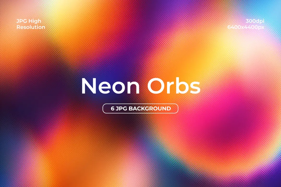 6款霓虹光球半色调背景图