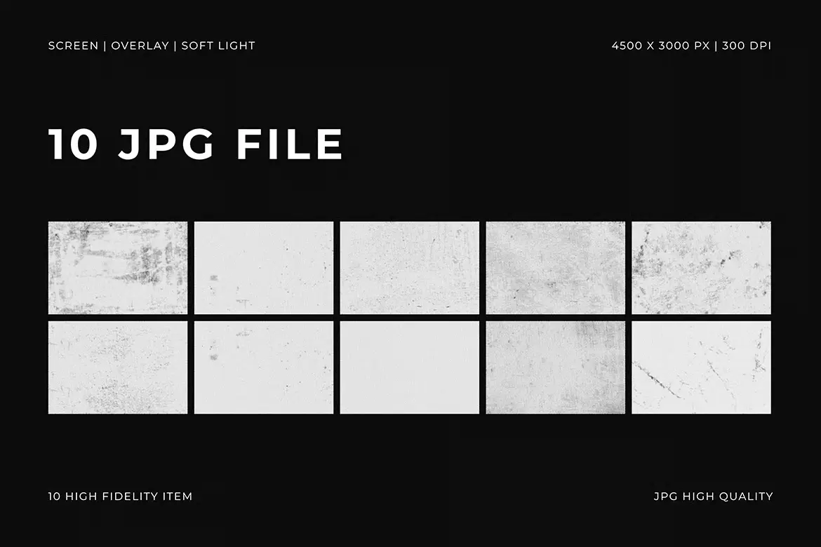 10款复古做旧磨损半色调纹理 Worn Halftone Textured