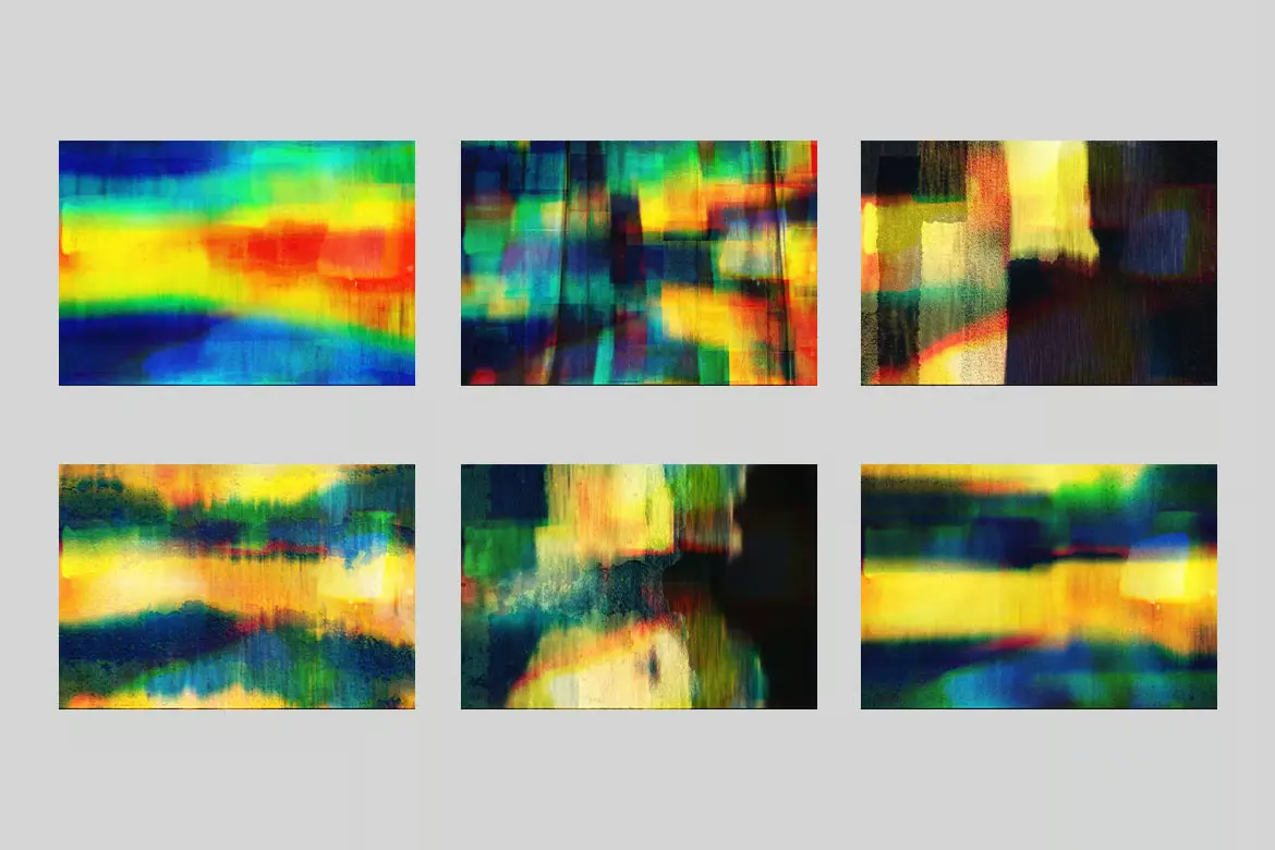 6款城市彩虹背景图