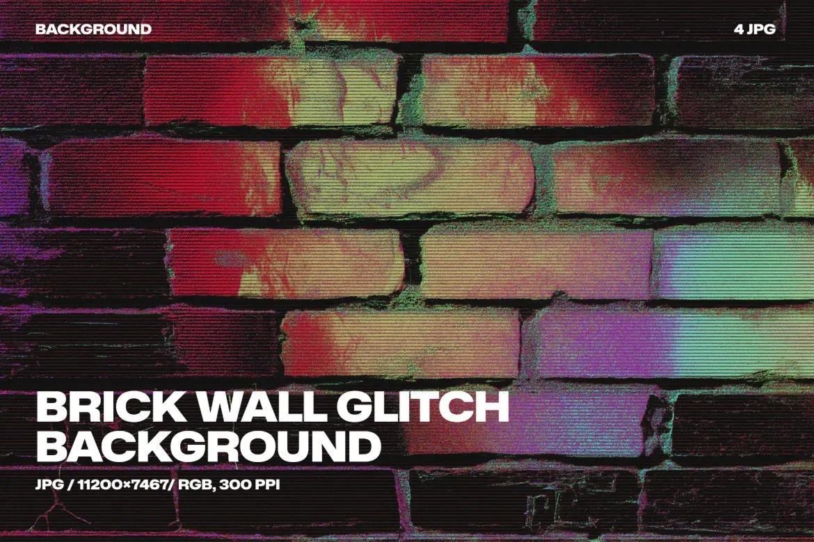 %title插图%num 4款霓虹光线砖墙背景图