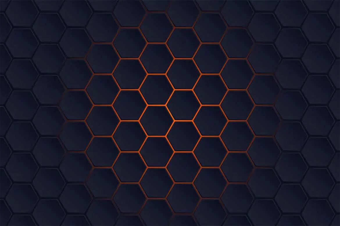 六边形网格渐变技术矢量背景