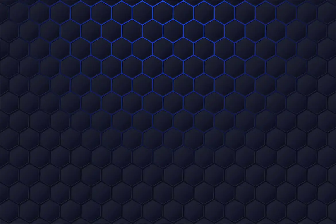 六边形网格渐变技术矢量背景