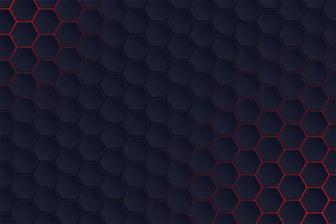 六边形网格渐变技术矢量背景
