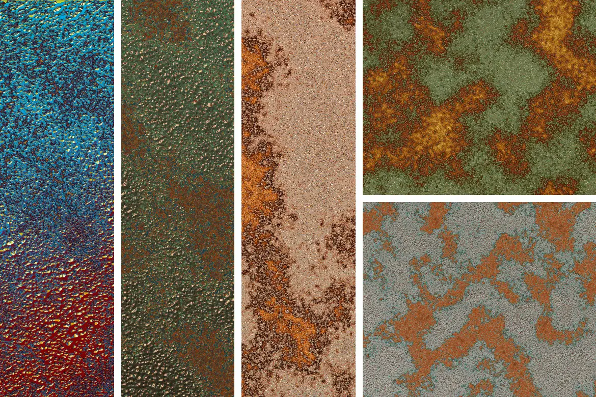 5款锈迹表面纹理背景PNG高清素材