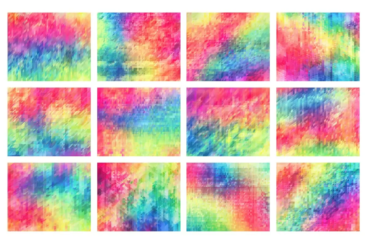 20款像素彩虹棱镜背景图JPG高清素材