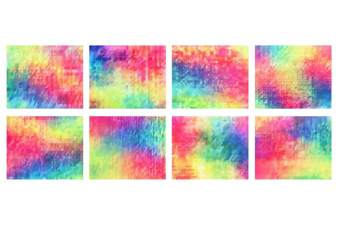 20款像素彩虹棱镜背景图JPG高清素材