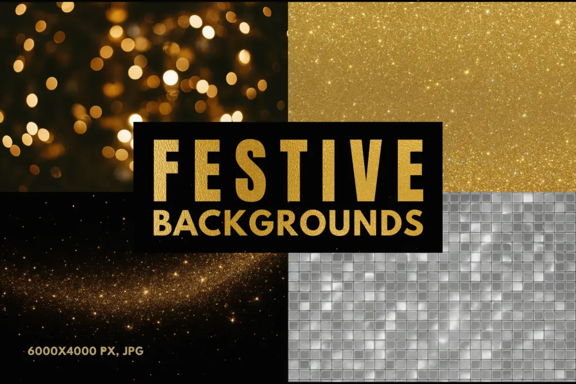 35款节日箔金色散景背景图JPG高清