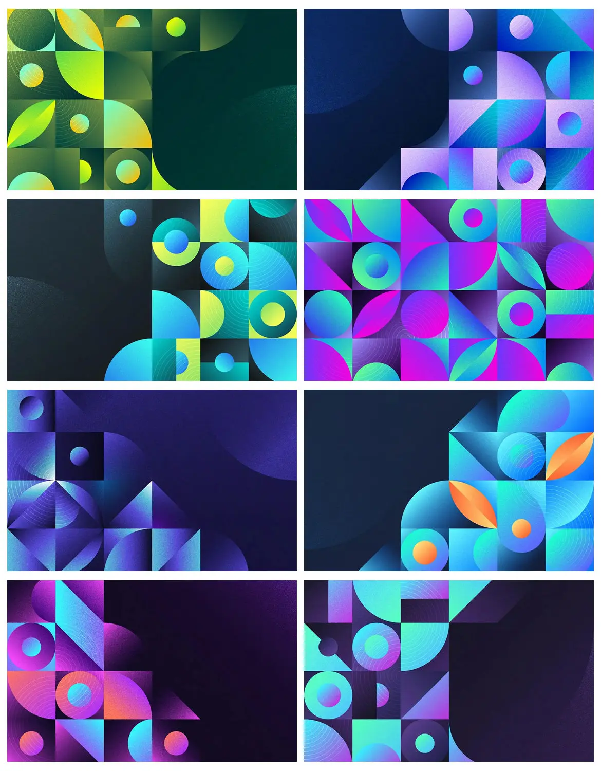 10款渐变几何马赛克背景