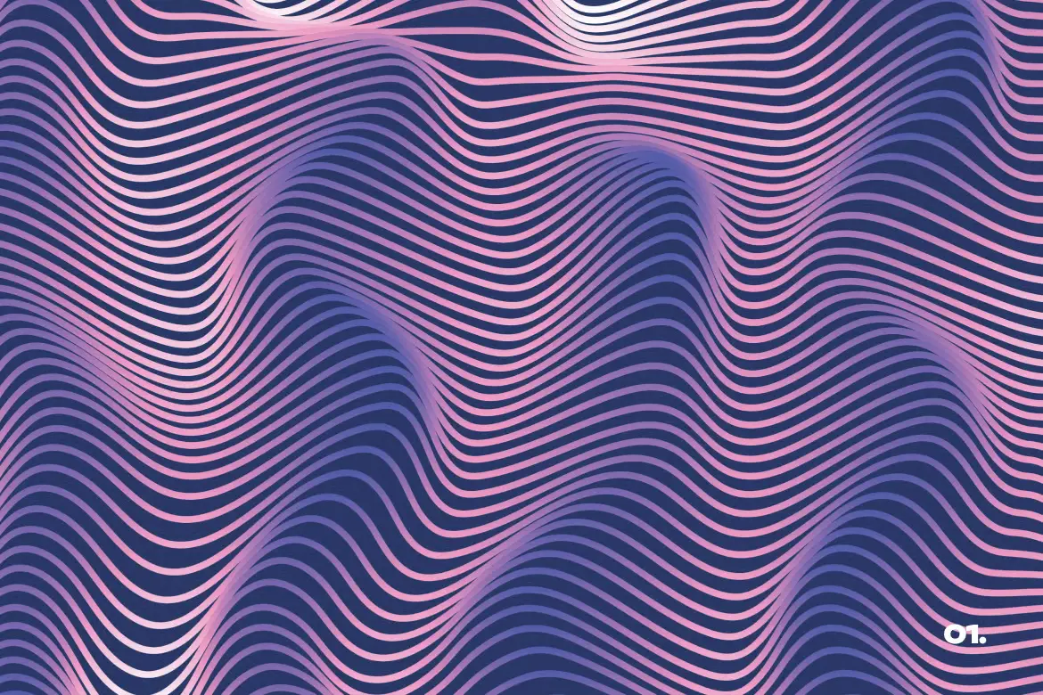 5款共振场抽象波浪线条背景PNG高清