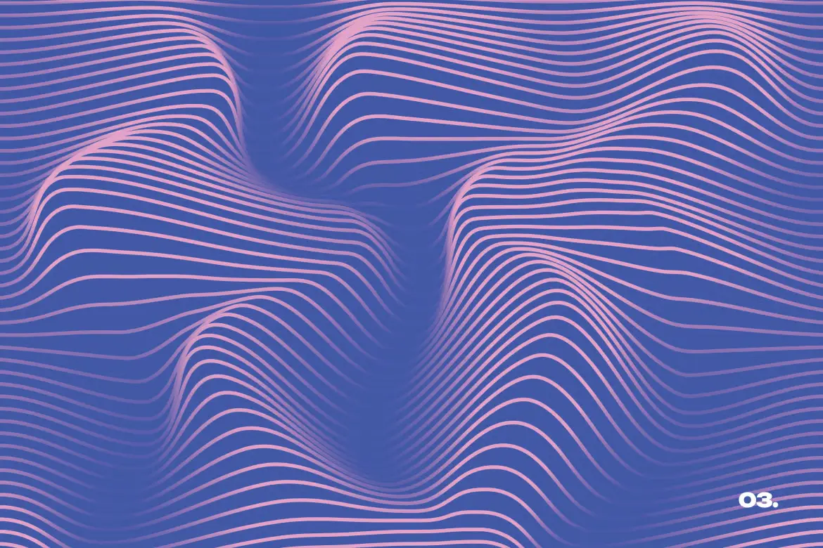 5款共振场抽象波浪线条背景PNG高清