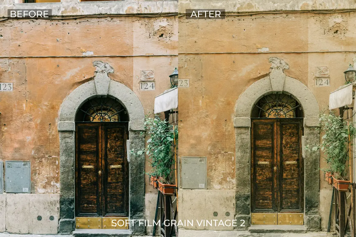 柔和胶片颗粒复古Lightroom预设包人像生活旅行摄影电影感调色滤镜