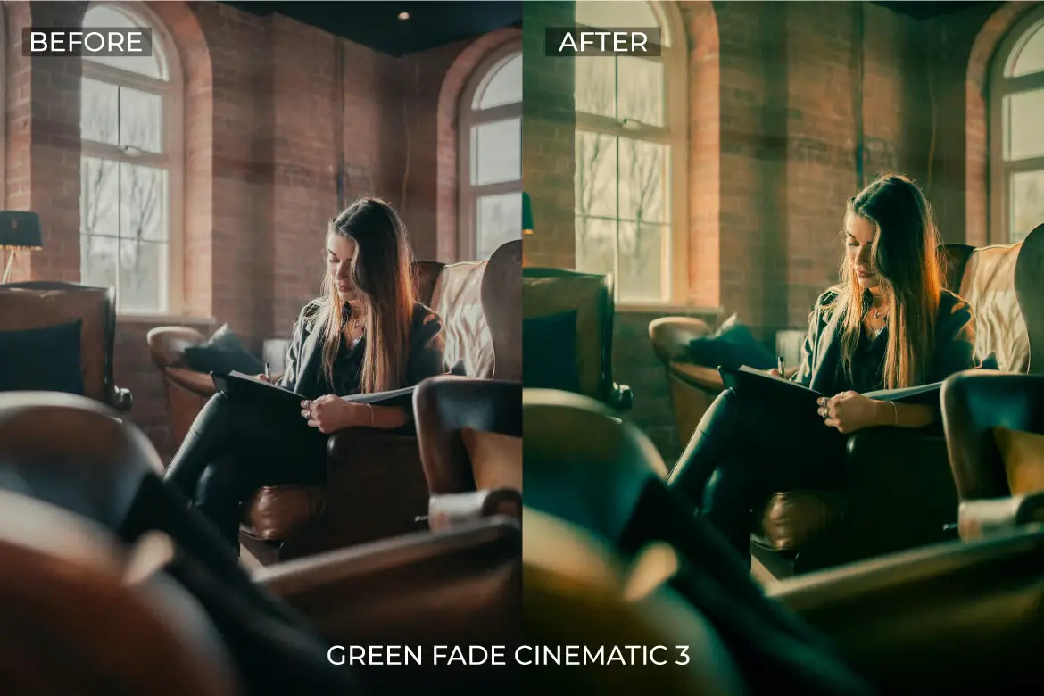 绿色淡出电影感Lightroom预设包户外自然旅行摄影氛围感调色滤镜