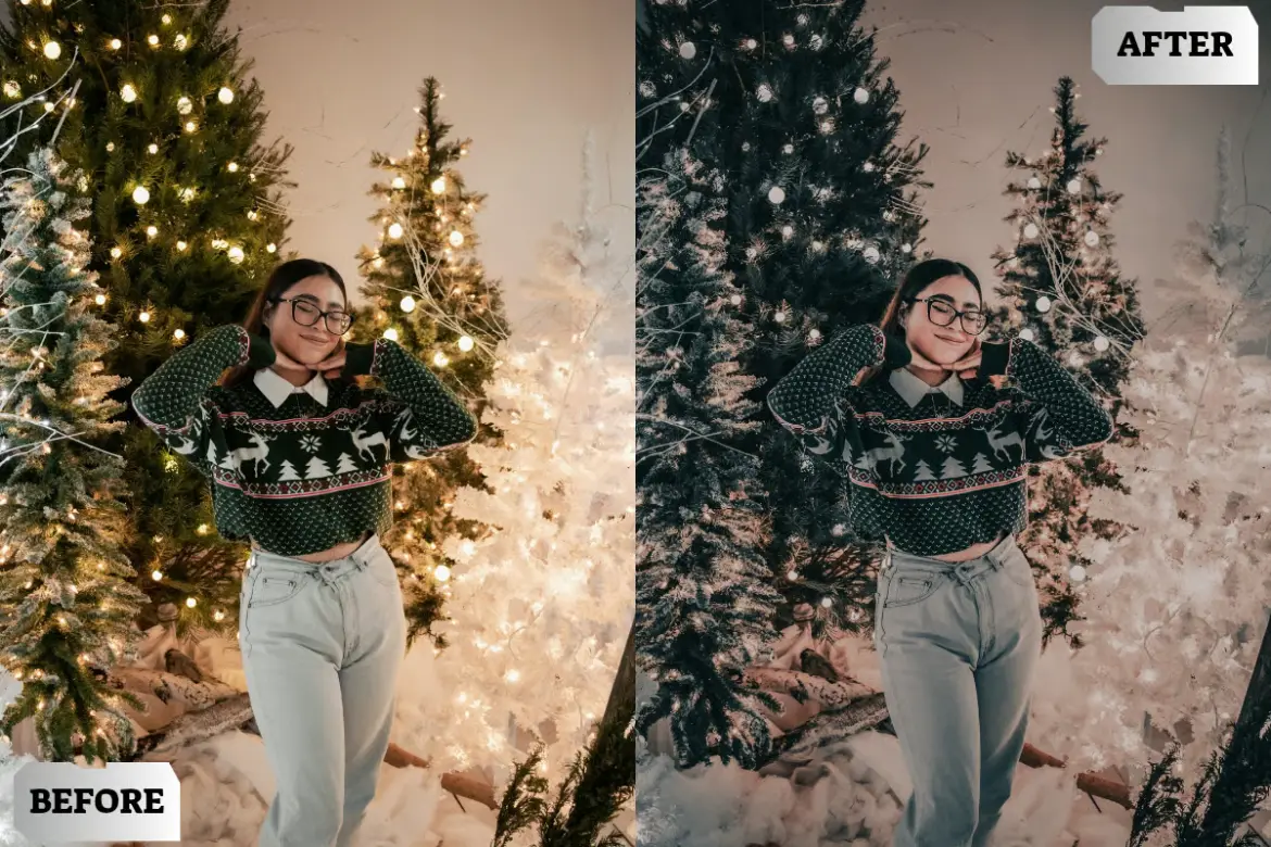 圣诞回忆Lightroom预设包节日氛围人像旅行生活摄影调色滤镜