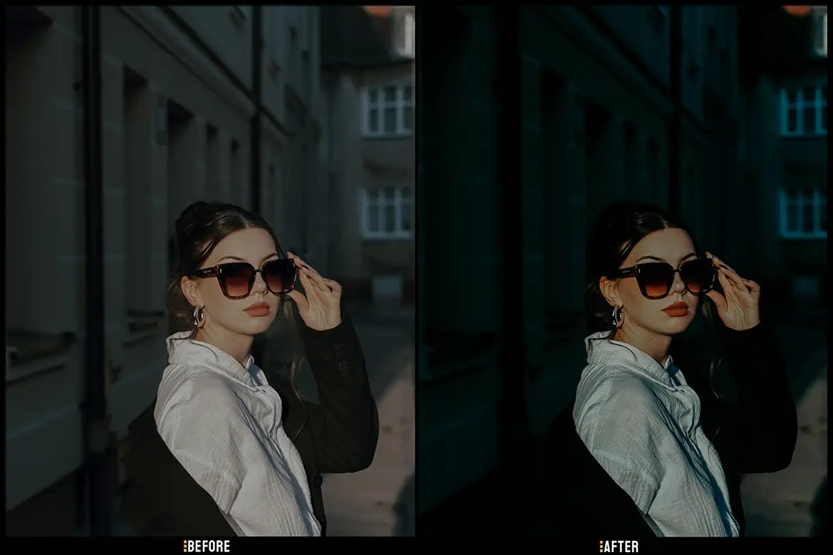 暗调美学Lightroom预设专业情绪电影感肖像街拍LR/PS调色滤镜