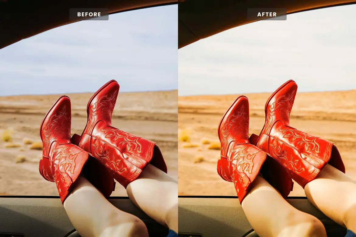 西部复古Lightroom预设暖金怀旧电影感旅拍户外LR/PS调色滤镜