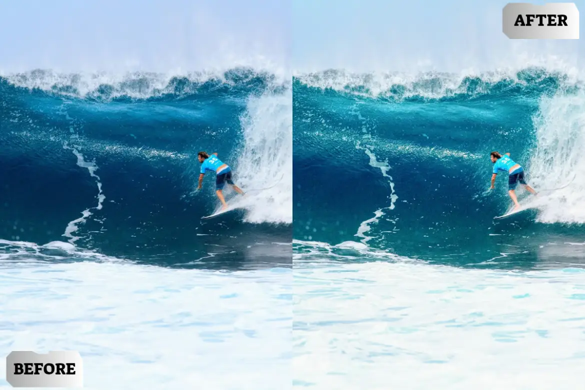 冲浪色调Lightroom预设清爽蓝调海滩旅拍人像LR/PS调色滤镜