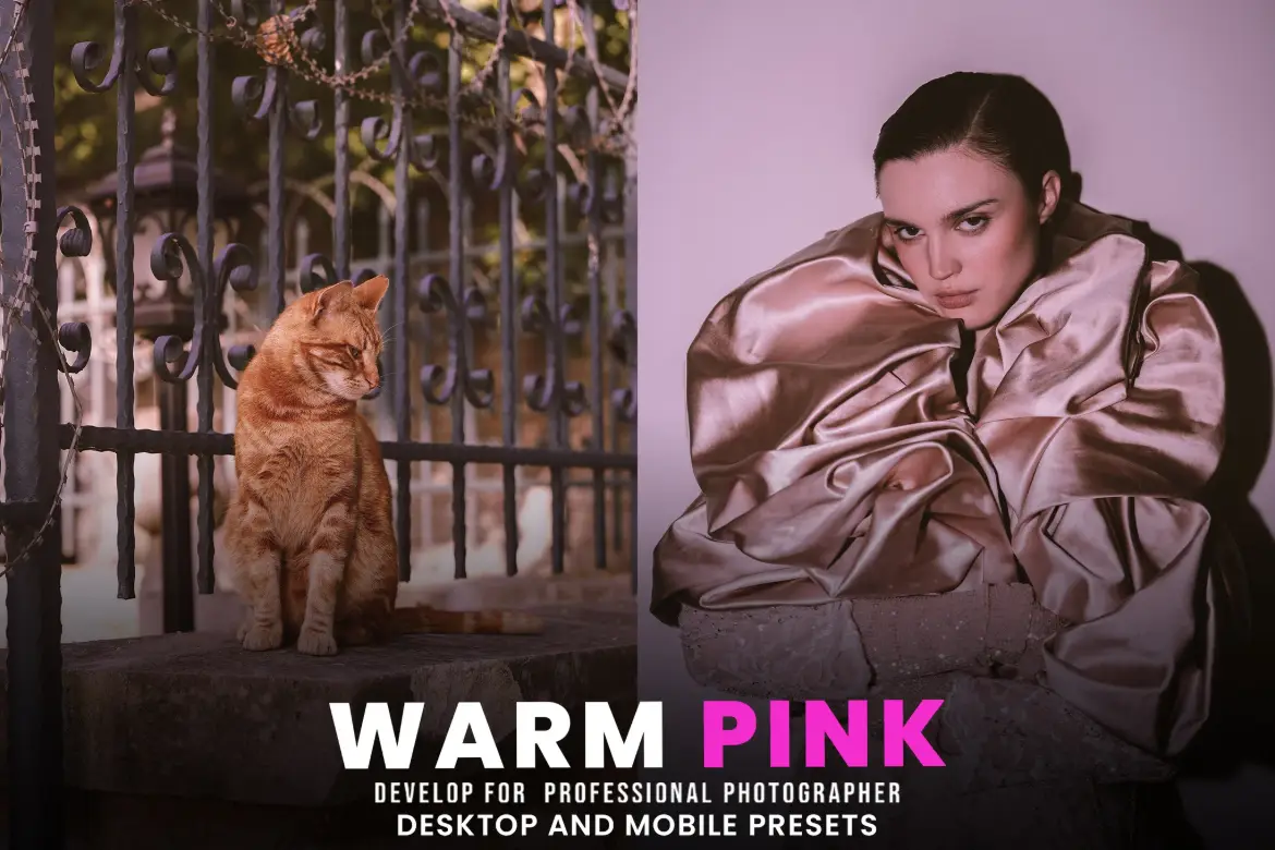 暖粉色调Lightroom预设温柔ins风人像生活LR/PS调色滤镜