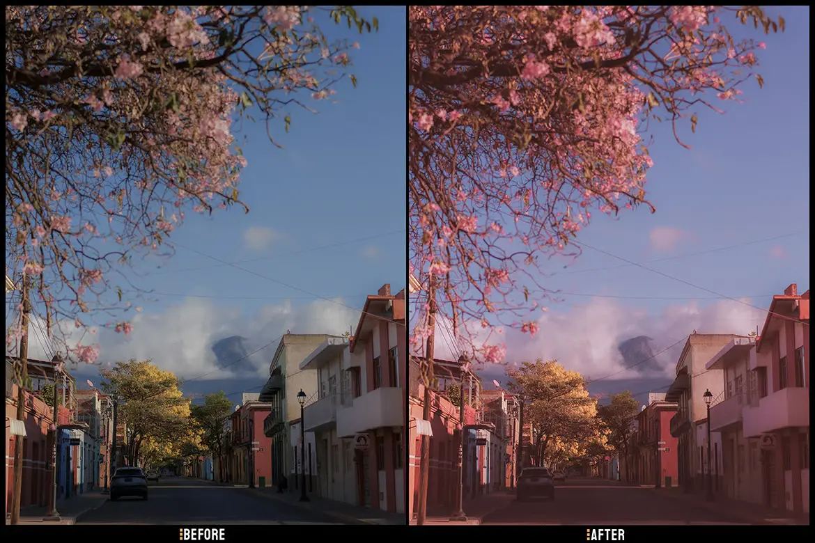 猩红暖调Lightroom预设电影感人像旅拍LR/PS调色滤镜